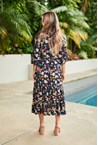 PRISM LACE DRESS - navy multi